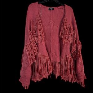VICI‎ Fringe Knit Sweater - Mauve